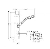 HANSGROHE COMBI TERMOSTATICA